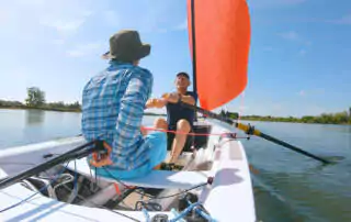 Micro-aventure en voile aviron en Bourgogne