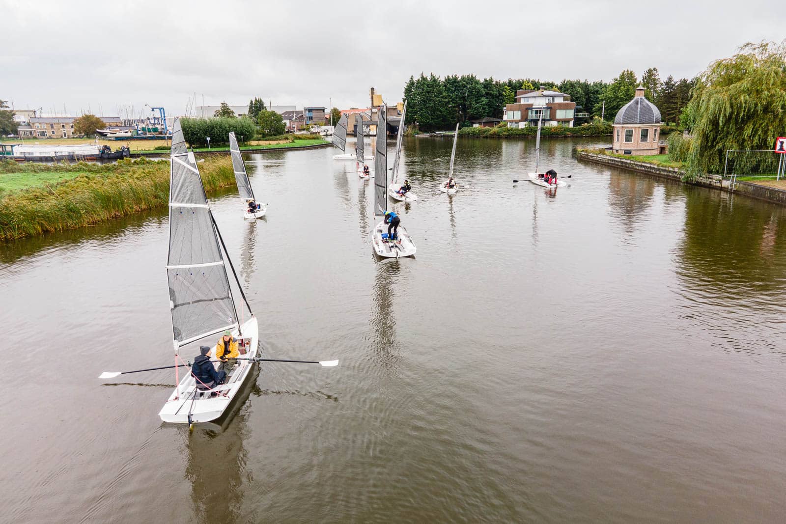 rowing sailboat